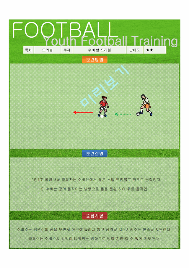 실전 유소년 축구 트레이닝 프로그램(종합)   (7 )